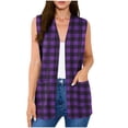 thumbnail image 2 of Ynynloco Women's Long Knit Cardigan Vest with Pockets Machine Washable Casual Sleeveless Open Front Draped Duster Vest, 2 of 7