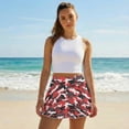 thumbnail image 3 of KUIFORTIRed Camouflage Women Tennis Golf Skirt with Pockets Casual Pleated High Waisted Athletic Skorts Skirts Breathable Golf Clothes Athletic Outfits for Women's Workout Running, 3 of 7