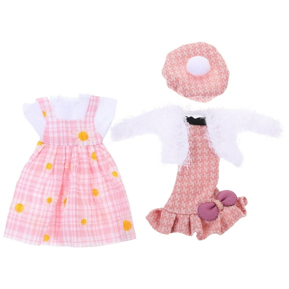 OUNONA 1 Set of Casual Clothing Outfit for Doll Pink Plush Fish Tail Skirt Playtime