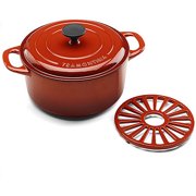 Tramontina 5.5-Quart Cast Iron Dutch Oven with Bonus Trivet, Assorted Colors