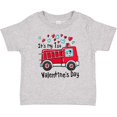 thumbnail image 3 of Inktastic It's My 1st Valentine's Day Fire Truck with Cute Dalmatian Boys or Girls Baby T-Shirt, 3 of 5