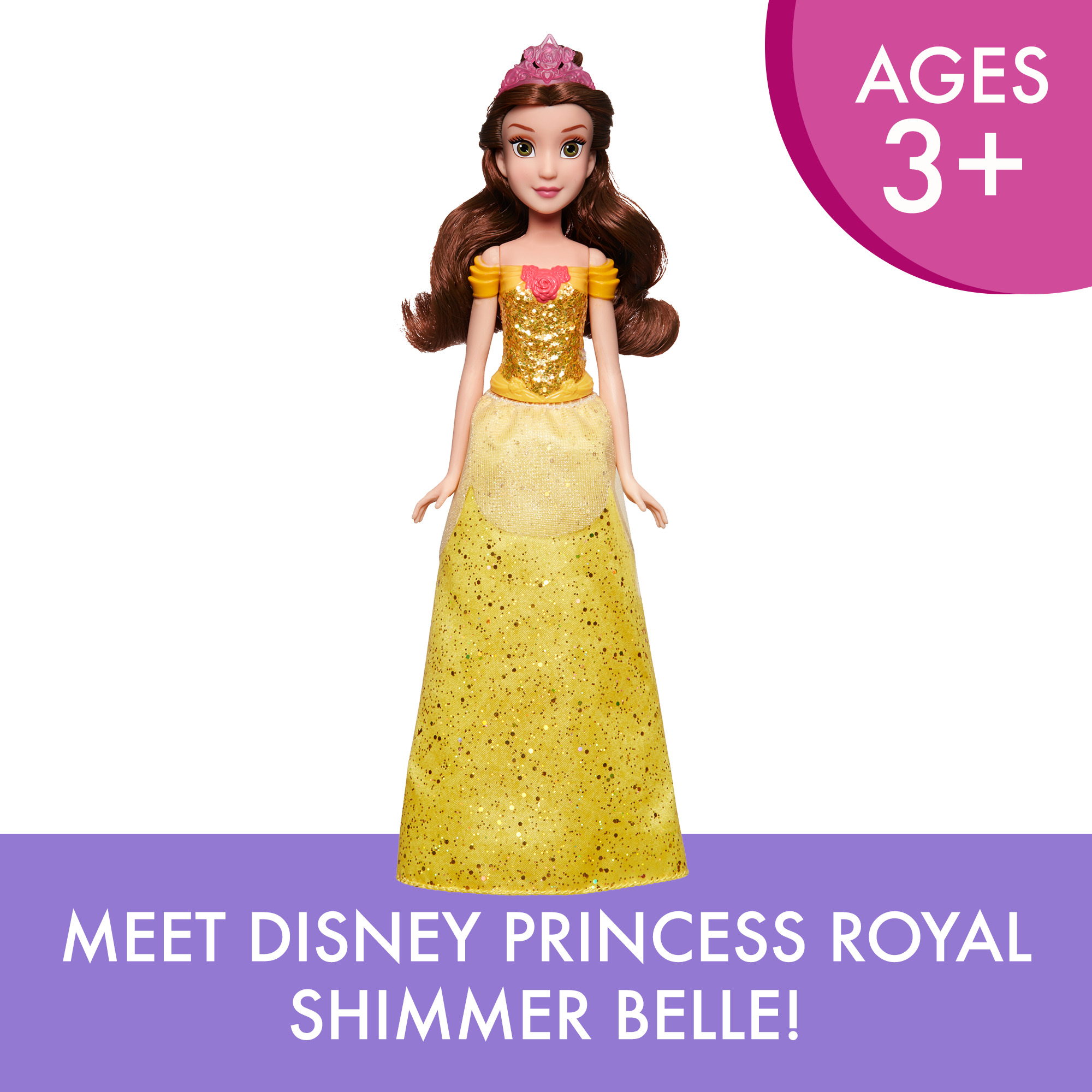Disney Princess Royal Shimmer Belle with Sparkly Skirt, Includes Tiara and Shoes - image 5 of 16