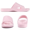 thumbnail image 2 of Comwarm Shower Shoes for Women Men, Quick Drying Lightweight Non Slip Pool Slides Slippers with Drain Holes, Pink, 2 of 6