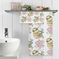 thumbnail image 4 of Coolnut Cute Cartoon Sloth Bath Towels with 1 Washcloth, 27"x54" + 12"x12"100% Cotton Bathroom Towels Set, Ultra Absorbent and Super Soft Bath Towel for Hotel, Home, 4 of 6