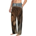 thumbnail image 3 of Kdxio Yak Print Men's Sleep Pajama Pant Lounge Pants with Pockets, 3 of 8