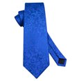 thumbnail image 5 of HISDERN Tie for Men Paisley Floral Tie Handkerchief Woven Business Formal Necktie Pocket Square Set, 5 of 8