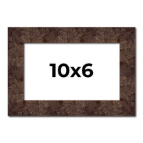 10x6 Frame Brown Burl Real Wood Picture Frame Width 1.625 Inches | Interior Frame Depth 0.5 Inches