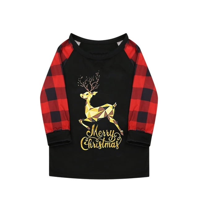 Pyjamas de Noël Assortis pour la Famille Ensemble de Pyjamas de Noël Pyjamas de Noël pour la Famille Ensemble Haut à Carreaux Rouges et Pantalon Long Ensembles de Vêtements de Nuit Pyjamas pour Femmes en Liquidation