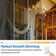 thumbnail image 2 of Diodesy- Pack of 4 LED5CA10/30K/FIL/4/JA8 LED Flame Tip Chandelier Light Bulb, Fully Compatible Dimming, 5W (60 Watt Equiv), 3000K Soft White, Dimmable, 500 Lumens, CA10 For Ceiling Fan Lights/Pendant, 2 of 9