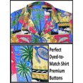 thumbnail image 3 of HAPPY BAY Women's Button Down Blouses Summer Beach Party Short Sleeve Vacation Blouse Shirt Collared Tee Hawaiian Shirts Tops for Women M plus-size Dolphin Turtle, Red, 3 of 5