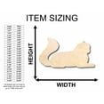 thumbnail image 2 of Unfinished Wood Fluffy Cat Silhouette - Craft- up to 46" DIY 46" / 1", 2 of 3