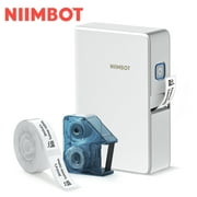 NIIMBOT Label Maker B18 Mini Thermal Transfer Label Printer with Black Ribbon Cartridge and White Labels for Indoor/Outdoor Identification, Support Color Printing Wireless Bluetooth Rechargeable