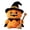 A, variant on Halloween Pumpkin Plush Toy, Cute Lantern Stuffed Animal with Witch Hat Bat Wings, Soft Plush Pillow for Halloween Decor Gifts,9*6.7 in.