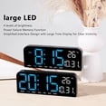 thumbnail image 3 of Digital Alarm Clock, Large LED Display Desk Wall Clock, Adjustable Brightness 12 24H Display, Electric Wall Clock for Living Room, Bedroom, Kitchen, Office, 3 of 8