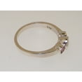 thumbnail image 5 of LBG British Made 925 Sterling Silver Natural Opal & Pink Tourmaline Womens Trilogy Ring - 33 size options, 5 of 7