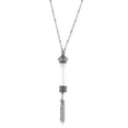 thumbnail image 2 of 1928 Jewelry Glass Vial With Blue Crystal Stone Tassel Pendant Necklace For Women 30 Inches, 2 of 4