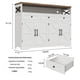 thumbnail image 2 of Bufetera Credenza Blanca de 1.3M con Cajones y Barra de Café, Gabinete Grande Apto para Cocina y Comedor, Almacenamiento Ampliado, 2 of 8