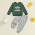 thumbnail image 2 of GXWEA 3T Boy Clothes Toddler Boys Clothes Toddler Boy Clothes Long Sleeve Sweatsuits Tops And Pants 2Pcs Boys Fall Winter Outfits Set 18-24 Months, 2 of 5