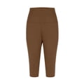 thumbnail image 6 of Vmvidoty Women's High Waist Fitted Solid Capri Leggings Brown m, 6 of 7