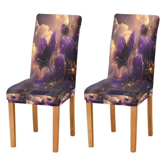 BZSMCE Chairs Slipcovers Dining Chair Covers Night Blooms Creative Pattern
