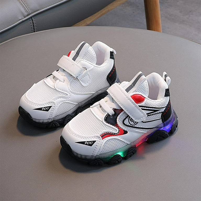 Penkiiy Girls' Princess Shoes Slip On Light-Up Sneakers Shoes