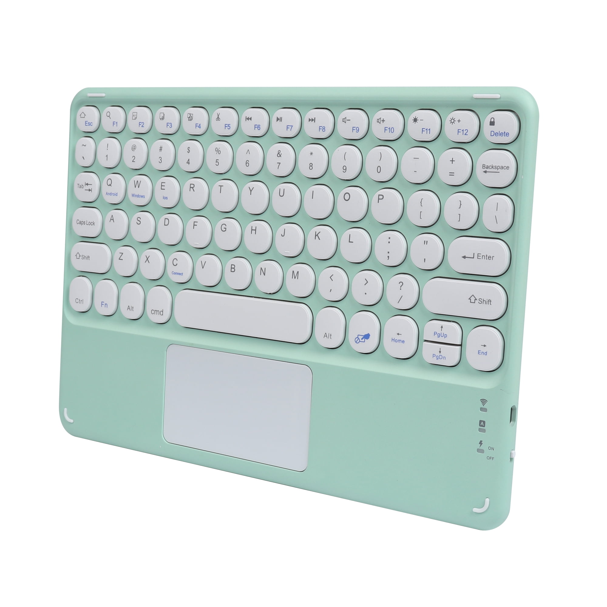 PloutoRich 10 inch Bluetooth Keyboard with Touchpad, 78 Keys Magnetic Wireless Keyboard, Ultra-Slim Rechargeable Wireless Keyboard for Laptop Tablet Computer