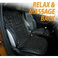 thumbnail image 5 of Zone Tech Black Wooden Beaded Comfort Seat Cover - 2 Pack Full Car Driver Massaging Cool Comfortable Seat Cushion w/ High Ventilation- Reduces Fatigue for Car, Truck or Office Chair, 5 of 8