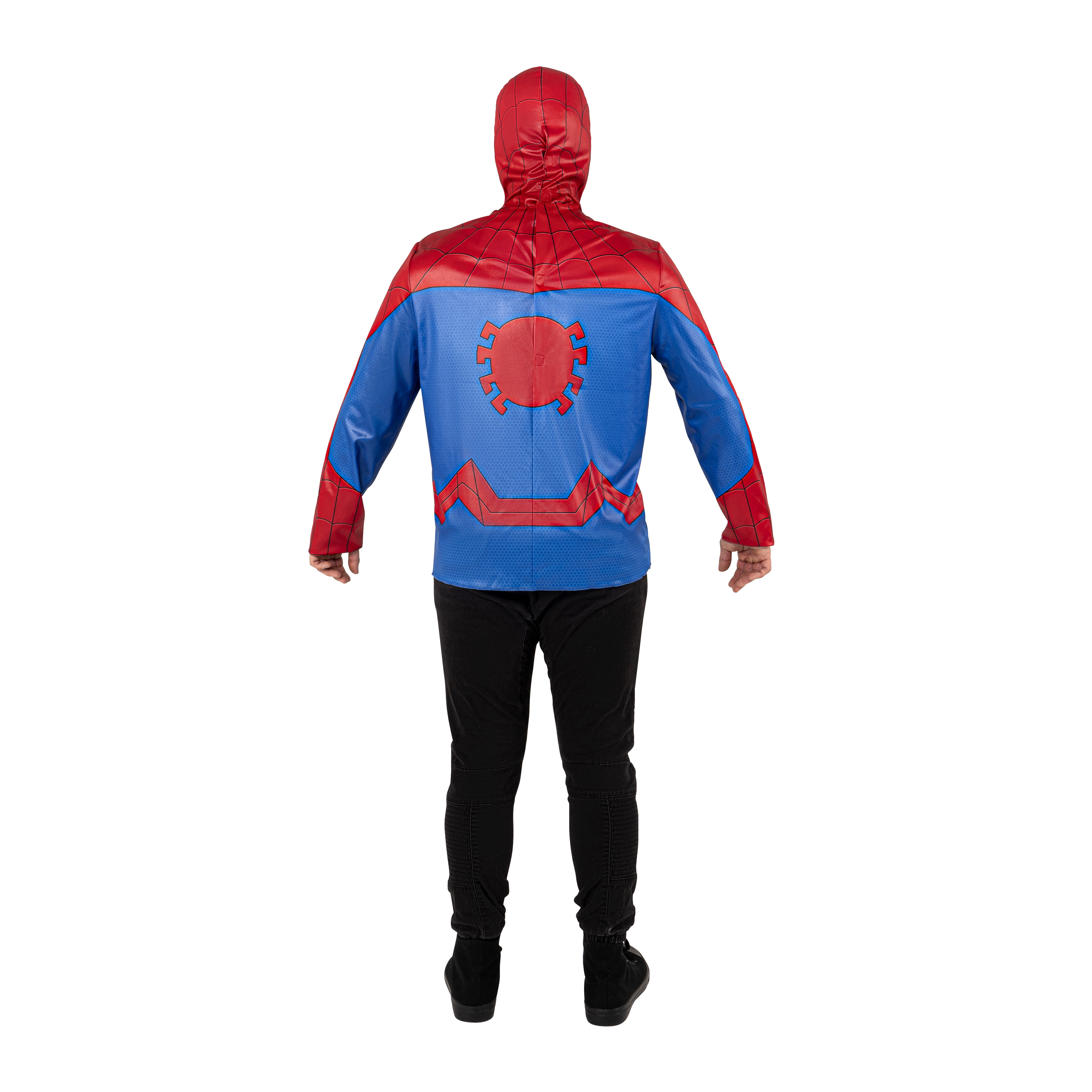 Marvel Spiderman Halloween Costume Top and Mask for Adults, Men's Size L/XL (36-42), by Jazwares