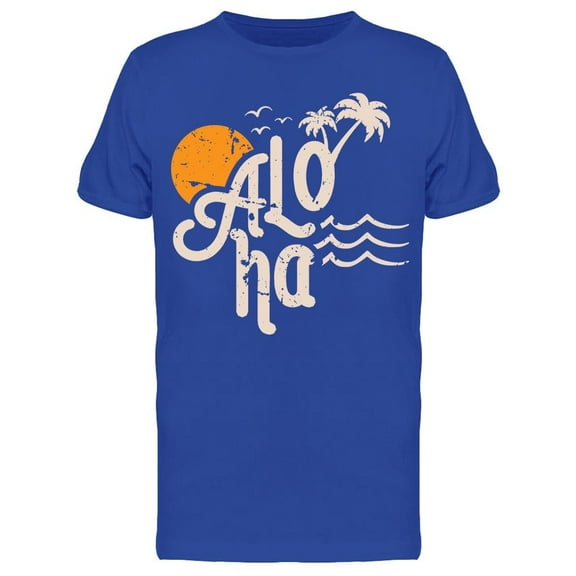 Aloha, Palms And Sunset T-Shirt Men -Image by Shutterstock, Male x-Large
