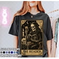 thumbnail image 4 of Comfort Colors The Reader Tarot Card Shirt, Skeleton Reading Shirt, Unisex Tarot Card Shirt, Book Lover Gift, Bookish Gift,Tarot Lover Shirt, 4 of 6