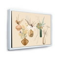 thumbnail image 3 of Designart 'Gold Vases With Bouquets Of Wildflowers III' Traditional Framed Canvas Wall Art Print, 3 of 5