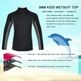 thumbnail image 5 of REALON Kids Wetsuit Top Jacket for Boys Girls Toddler Youth, Children's Wet Suit Shirt Neoprene 3mm Long Sleeve Swimsuit for Swimming Surfing Water Sports, 5 of 9