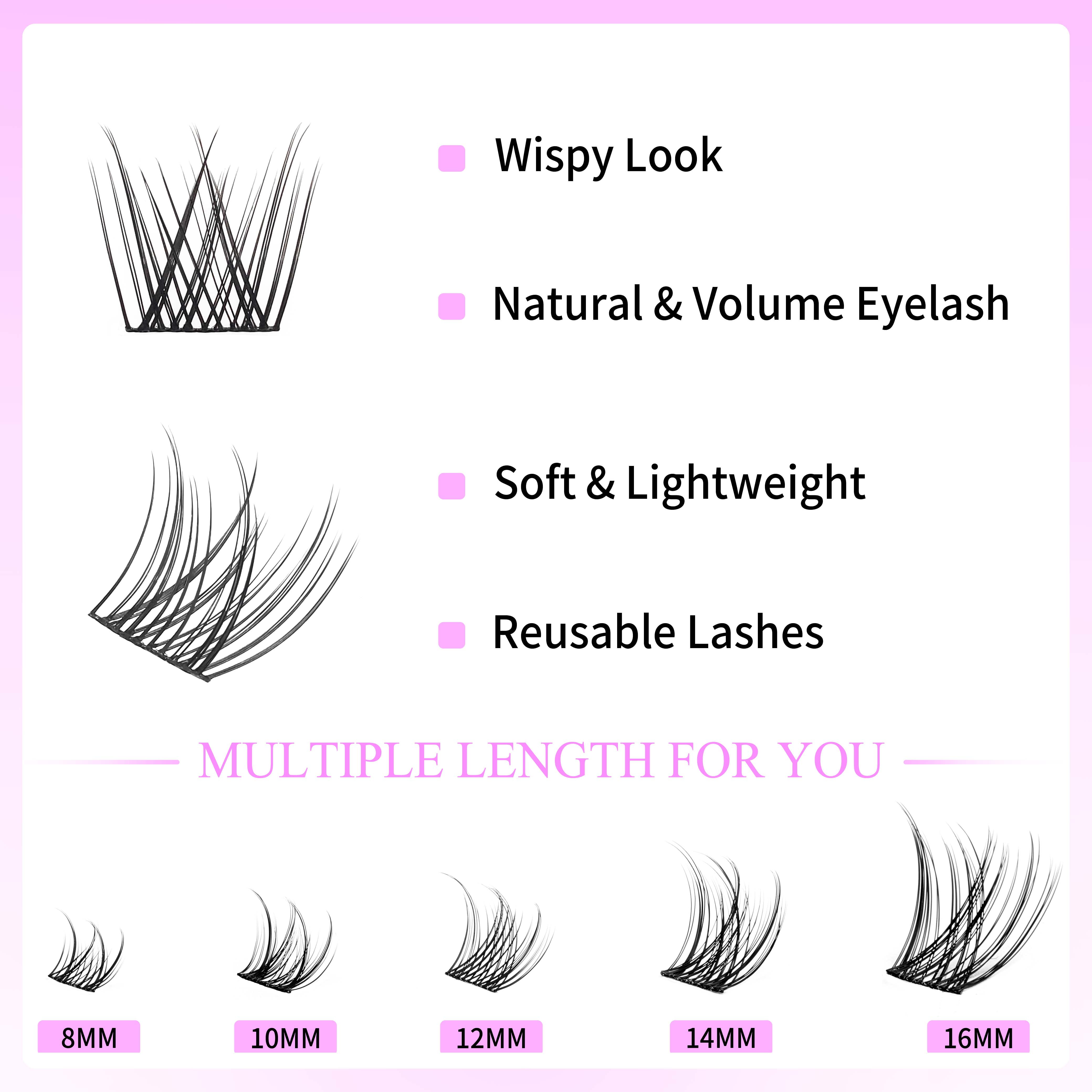 Veyesbeauty LuxeBold Cluster Lashes Extensions Self Application at Home