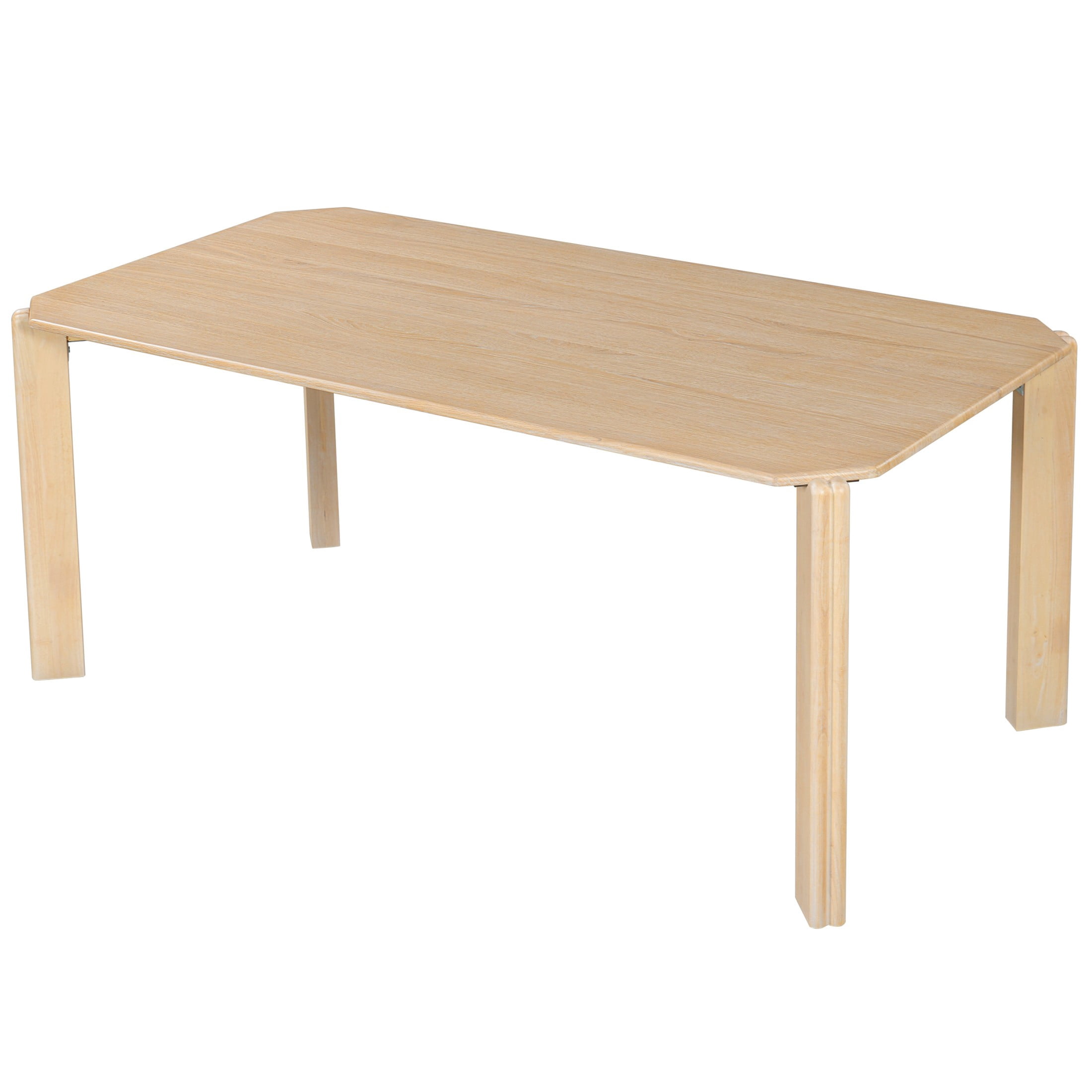 Christopher Knight Home 71" Mid-Century Modern Rectangular Dining Table for 4-6, Solid Wood, Natural