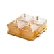 thumbnail image 1 of Platos para servir divididos, bandeja para aperitivos, caja para almacenar alimentos, 4 compartimentos para frutos secos Marrón, 1 of 9