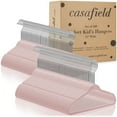 thumbnail image 4 of Casafield 100 Velvet Baby Hangers for Infant & Toddler Clothes, 11" - Light Pink, 4 of 7