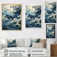 thumbnail image 4 of Designart "Furious Storm Over the Ocean I" Nautical & Beach Floater Framed Wall Art Living Room, 4 of 7