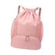 thumbnail image 4 of Mochila con cordón para hombre/mujer, baloncesto, cincha, playa, bolsa de natación con lateral Rosa, 4 of 9