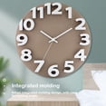 thumbnail image 3 of Reloj de pared 3D Billuyoard 12 pulgadas silencioso punteros de Metal Gris 30*30*4.2 cm, 3 of 6