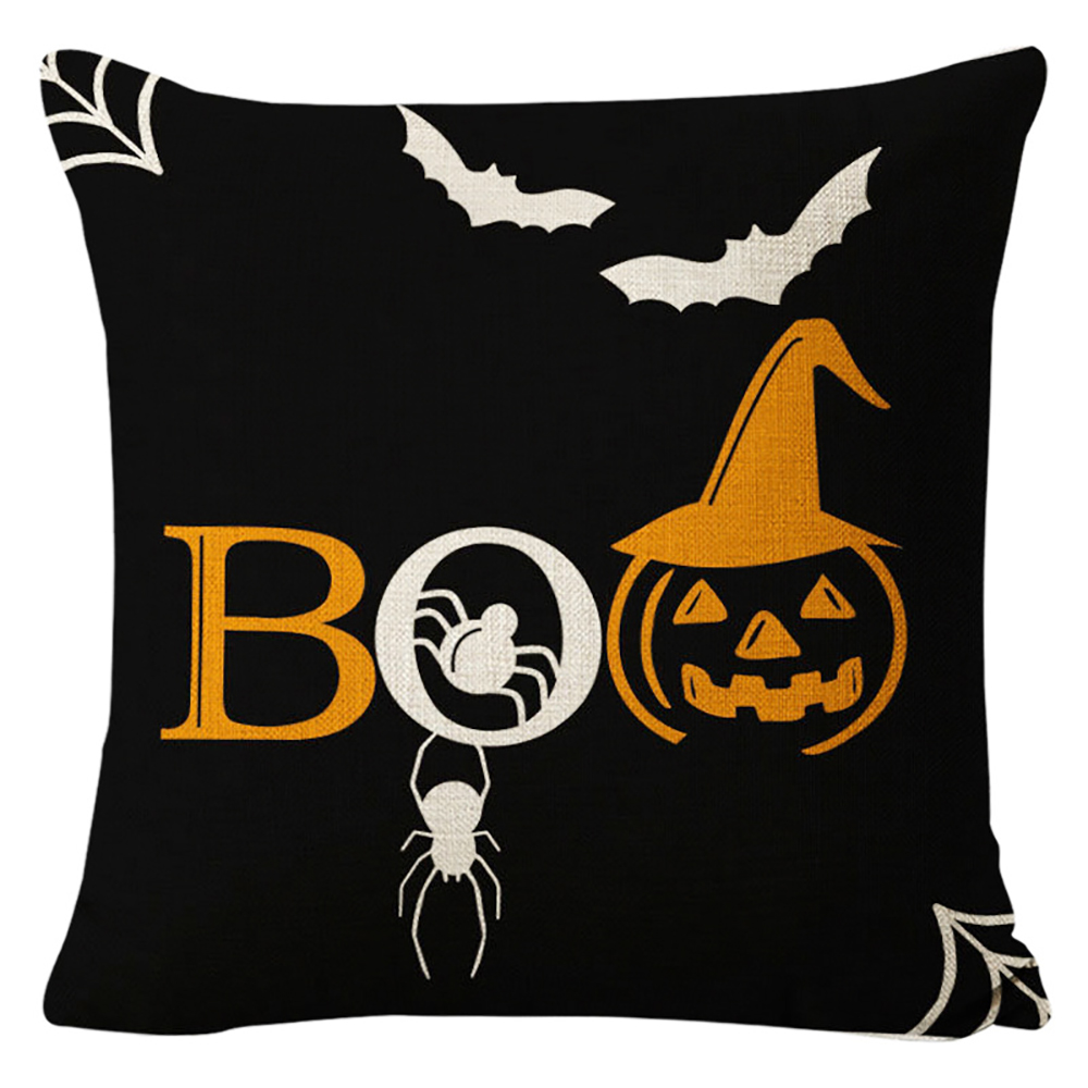 Heitepabg 18"x18" Pillow Covers, Halloween Throw Pillows Covers, Linen