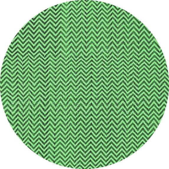 Ahgly Company Indoor Round Oriental Emerald Green Industrial Area Rugs, 3' Round