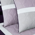 thumbnail image 6 of Chezmoi Collection Bernard 7-Piece California King Bed in a Bag Comforter Set with Sheets, Lightweight Comforter Lavender Purple Gray Patchwork Quilted Medallion Bedding Set for All Season, 6 of 9