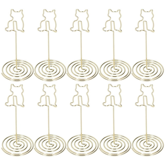 <p>Metal Message Clip With Stand, Iron Wire Table Clip, 10Pcs Cat Photo Table Clip Durable And Anti-Oxidation Offices Anniversary Parties For Gifts Home</p>