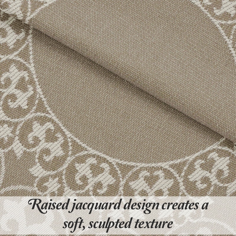 Superior Bohemian Mandala Lightweight Cotton Blend Woven Jacquard Bedspread Set, Full, Taupe