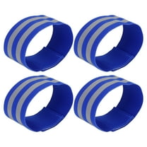 4pcs Reflective Bands for Arm Reflective Armbands High Visibility Night Cycling Riding Reflector Tape Straps Blue