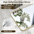 thumbnail image 6 of Easy4Home 48"x30" Rectangular Bathroom Mirror Hanging Rounded Corners Vanity Mirror Wall Mounted, Gold, 6 of 7