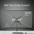 VIVO Ultra Wide Screen TV Desk Mount up to 55" Full Motion Television