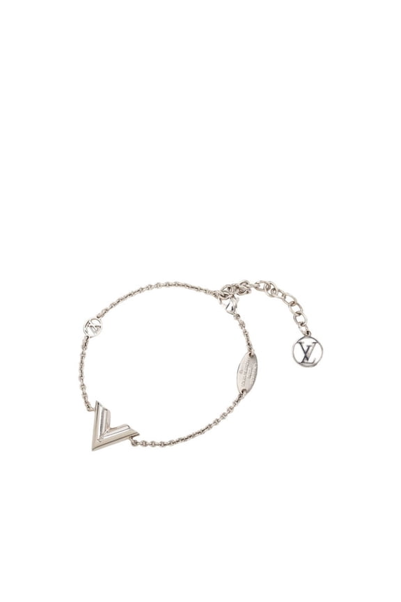 Pre-Owned Louis Vuitton Essential V Chain Bracelet M63198 Silver Metal Women's LOUIS VUITTON