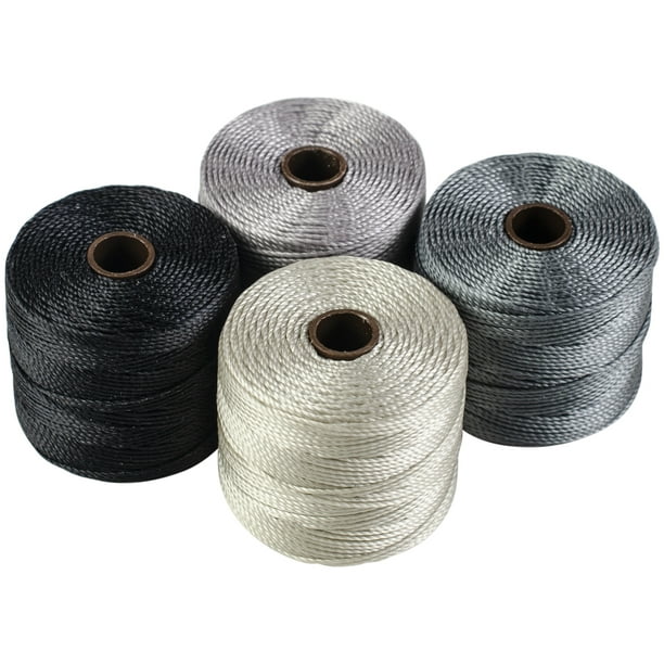 Beadsmith SLon Bead Cord TEX210 4/PkgCool Neutrals