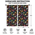 thumbnail image 2 of Blackout Kids Curtains,Black Colorful Skull Flower Hat Pattern Childrens Insulated Curtains Set Of 2,Bedroom Essentials,Toddler Room Decor 42x84in(106x213cm), 2 of 5